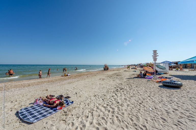 Пляж на Федотовой косе